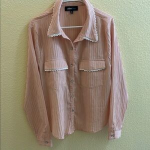 Alice Blue Peach Textured Blouse